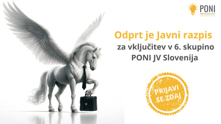 Odprt javni razpis za vključitev v 6. skupino PONI JV Slovenija