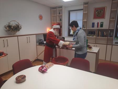 Božiček na obisku pri županji