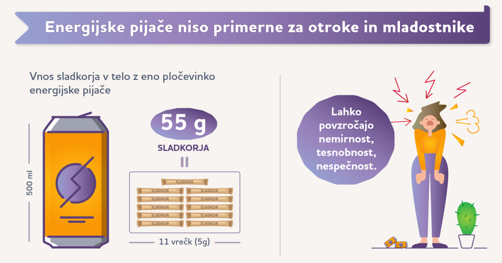 Energijska pijača povzroča nemirnost, tesnobnost, nespečnost